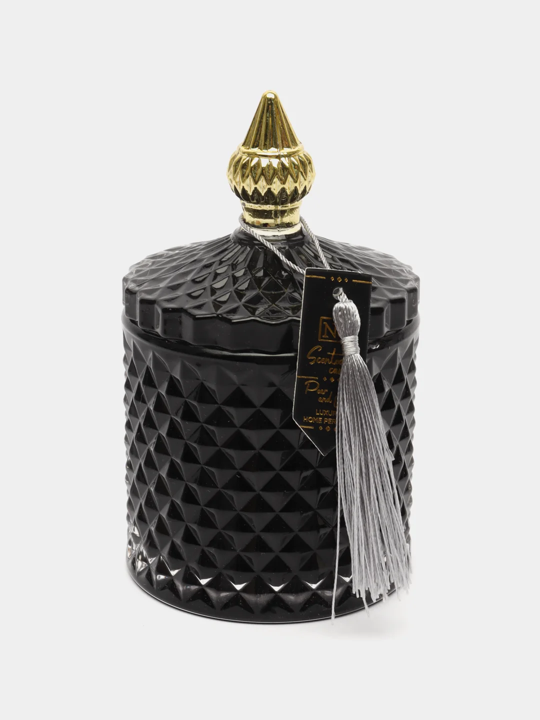 Черный свеча ароматизированная 160гр. wood sage, white flower, bluebell, pear, Blaсk&White