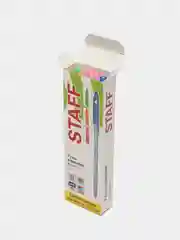 Ручки шариковые Staff Candy Neon, 144236, синие набор 12 штук тонкие для школы, 0,3 мм