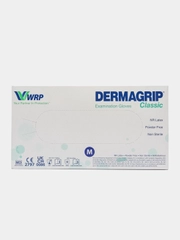 Перчатки медицинские одноразовые Dermagrip Classic, 630063, латексные смотровые 100 штук M