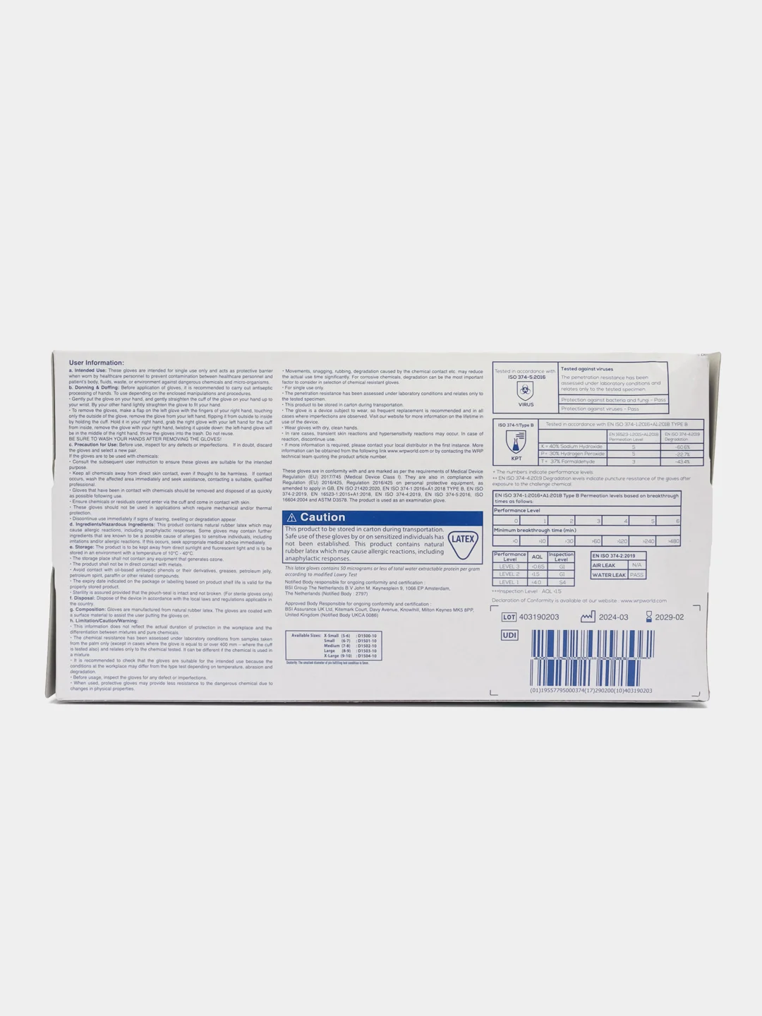 Перчатки медицинские одноразовые Dermagrip Classic, 630064, латексные смотровые 100 штук L