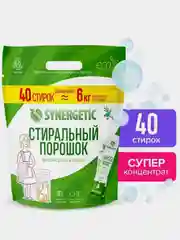 Стиральный порошок SYNERGETIC, 40 стирок