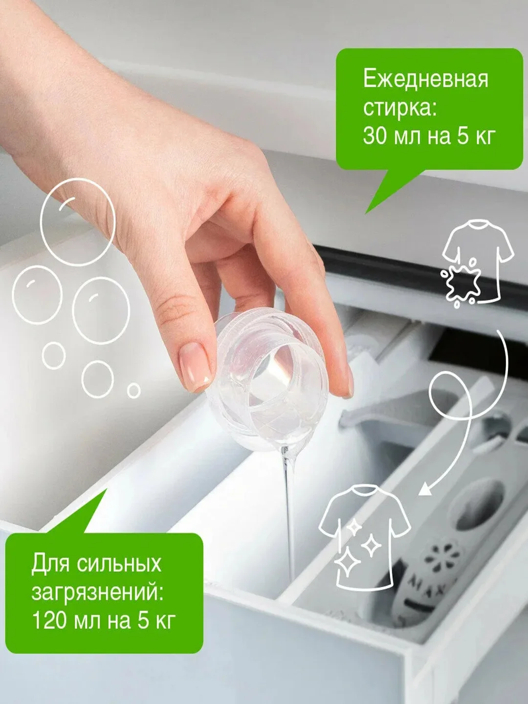Гель для стирки SYNERGETIC для цветного белья, 0,75 л, 25 стирок