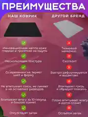 Черный нано коврик для сушки посуды, для кухни, быстросохнущий, непромокаемый, впитывающий
