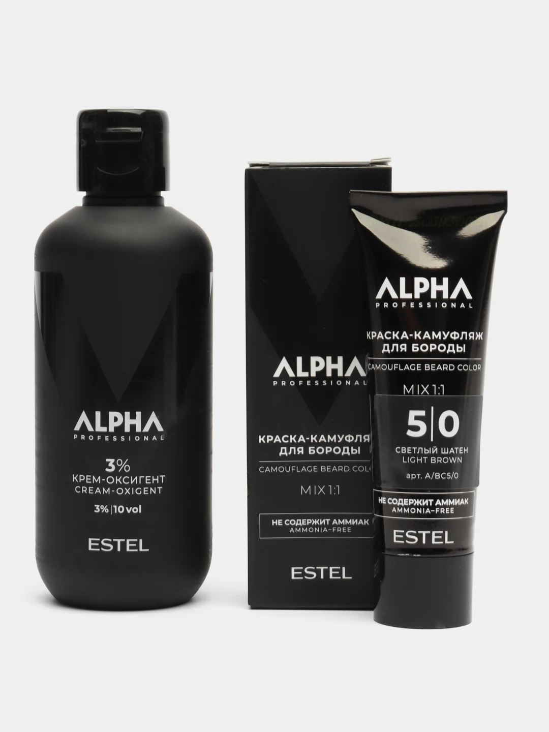 Песочный хаки набор для окрашивания бороды ALPHA PRO  40+200 мл Estel professional