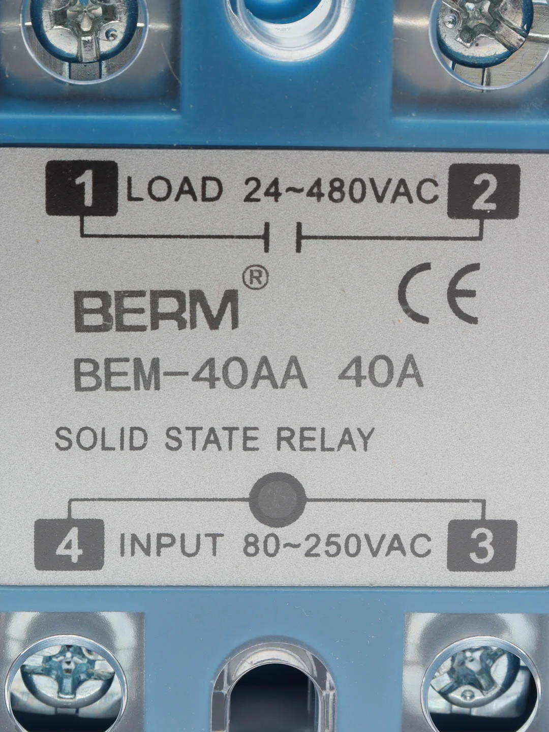 Твердотельное реле SSR-1, 440V, 40A (Z)A4, 90-280VAC