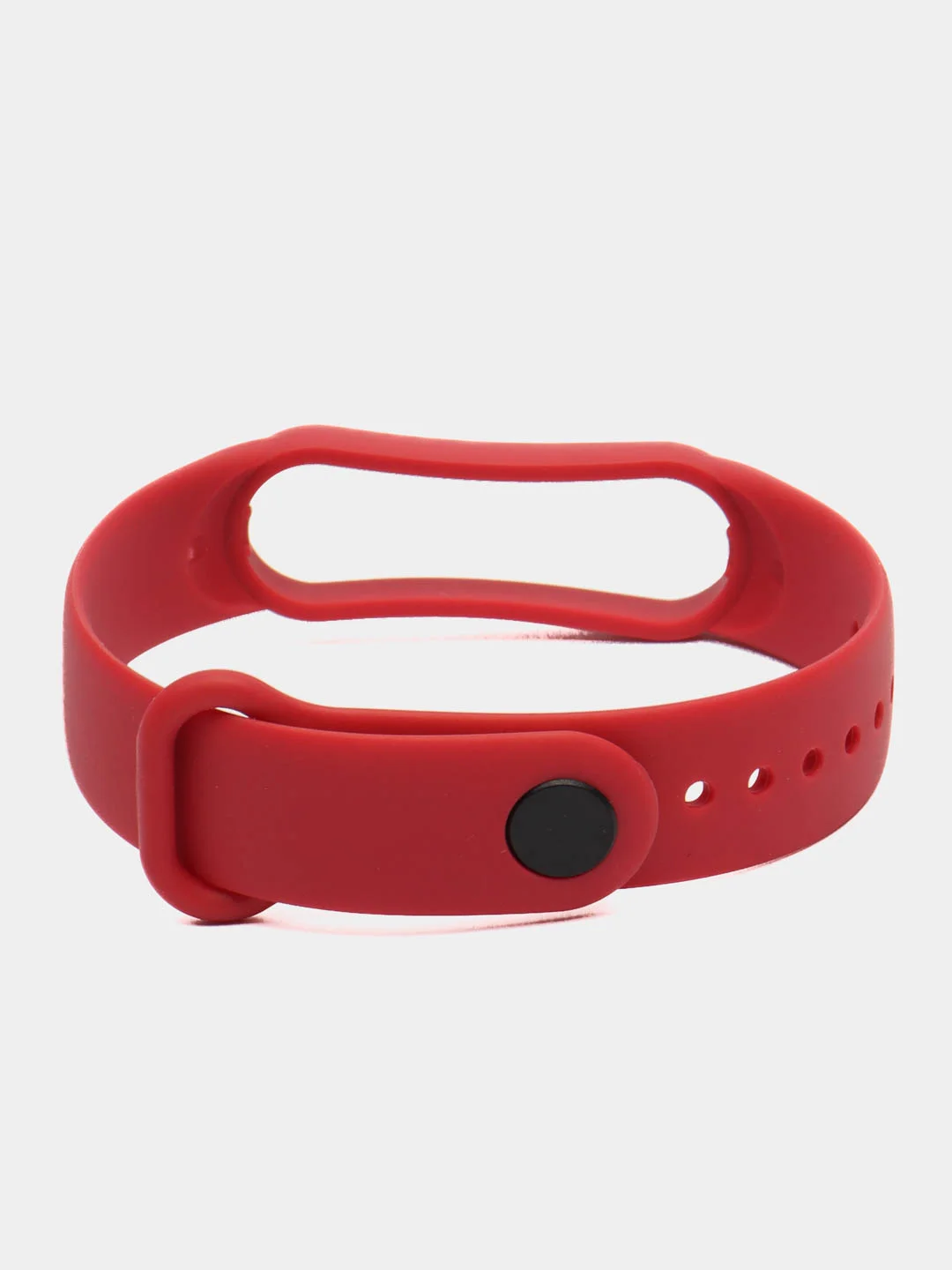 Вишнёвый ремешок силиконовый для фитнес браслета Xiaomi Mi Band 5 Mi Band 6 (Ми Банд 5 Ми Банд 6)