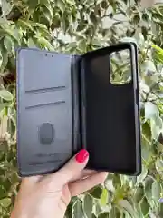 Черный чехол книжка elitcase для Oppo A96 4G / Оппо А96 4G