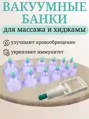 Массажные вакуумные банки, с насосом для хиджамы и массажа, 6-12 штук