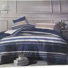 Разноцветный комплект постельного белья Luxury, 1,5-спальный, микрофибра, премиум
