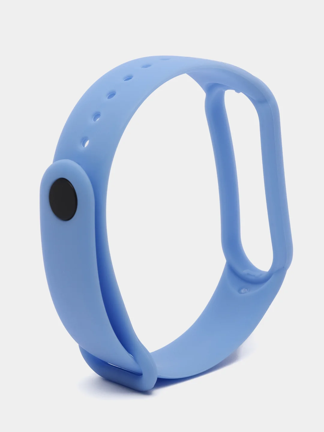 Светло-синий ремешок силиконовый для фитнес браслета Xiaomi Mi Band 5 Mi Band 6 (Ми Банд 5 Ми Банд 6)