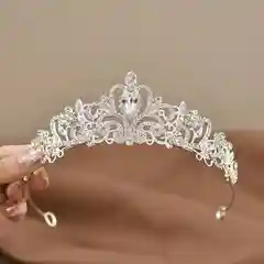 Украшение для волос, диадема на голову свадебная, выпускной, утренник с жемчугом