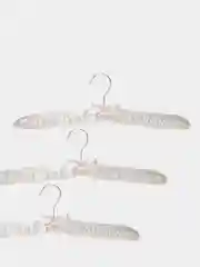 Молочный вешалки сатиновые, 3 шт