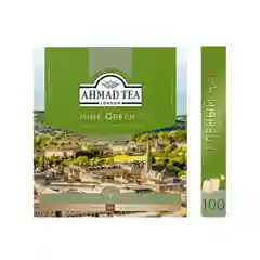 Чай "Ahmad Tea" зеленый с жасмином,  пакетики с ярлычками 100 х 2 г