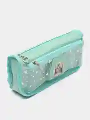 Пенал-косметичка школьный Юнландия, 2 отделения, полиэстер, Kitty, мятный, 21х6х9 см