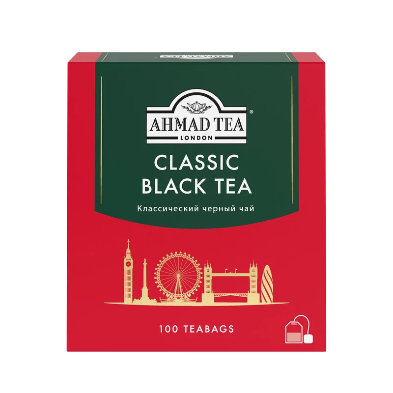 Чай черный Ahmad Tea Классический, 100 пакетиков х 2 г