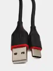 Черный сетевое зарядное устройство, Borofone для айфона и андроид, Type-C, быстрая зарядка