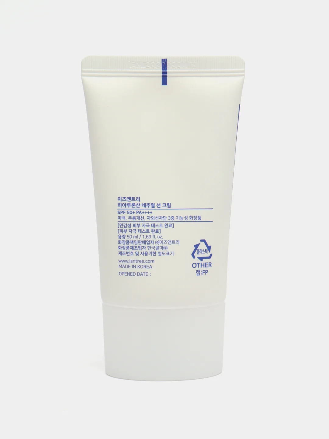 Увлажняющий солнцезащитный крем IsNtree Hyaluronic Acid Natural Sun Cream SPF50+, 50 мл