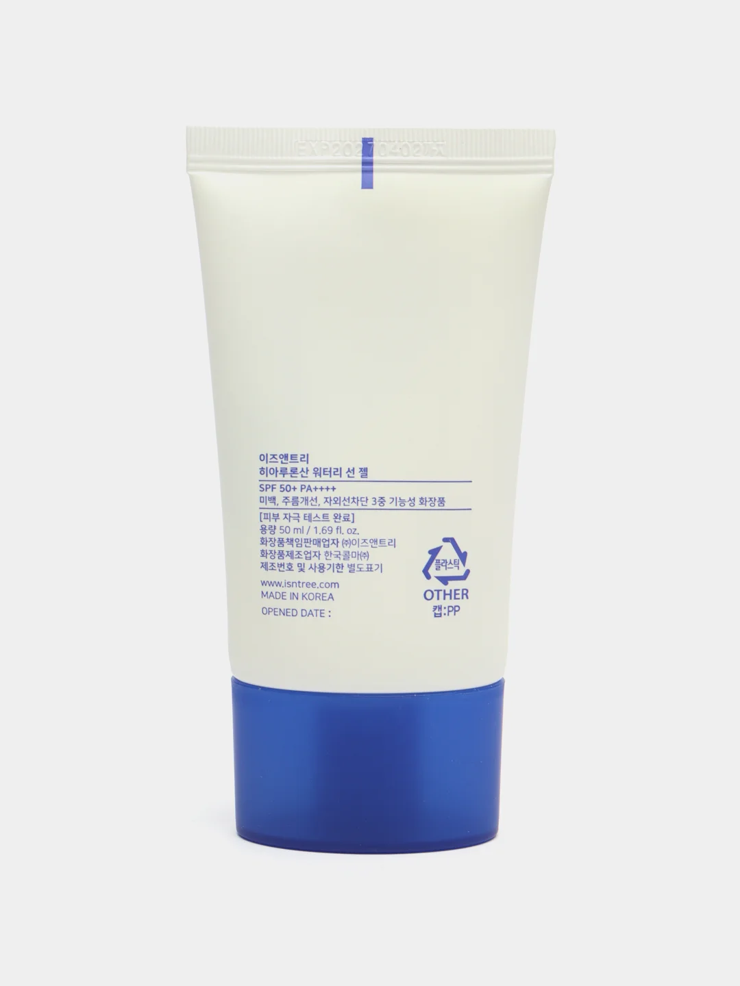 Солнцезащитный гель для лица IsNtree Hyaluronic Acid Watery Sun Gel SPF50+, 50 мл