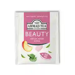 Чайный напиток травяной Ahmad Tea BEAUTY, персик, кэроб и роза, 20 пакетиков х 1,5 г