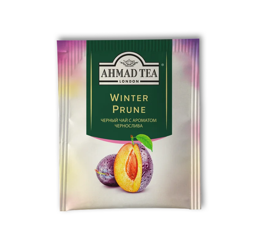 Чай черный Ahmad Tea Зимний Чернослив, 25 пакетиков х 1,5 г