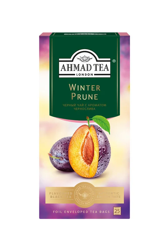 Чай черный Ahmad Tea Зимний Чернослив, 25 пакетиков х 1,5 г