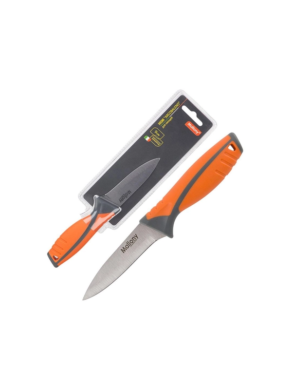 Нож с прорезиненной рукояткой Mallony Arcobaleno MAL-04AR для овощей, 9 см