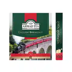 Чай "Ahmad Tea" черный Английский завтрак,  пакетики с ярлычками 100 х 2 г