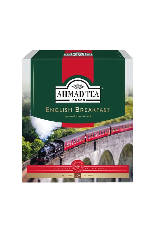 Чай "Ahmad Tea" черный Английский завтрак,  пакетики с ярлычками 100 х 2 г