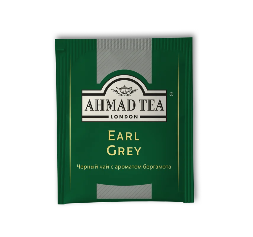 Чай "Ahmad Tea" черный Эрл Грей,  пакетики с ярлычками 100 х 2 г