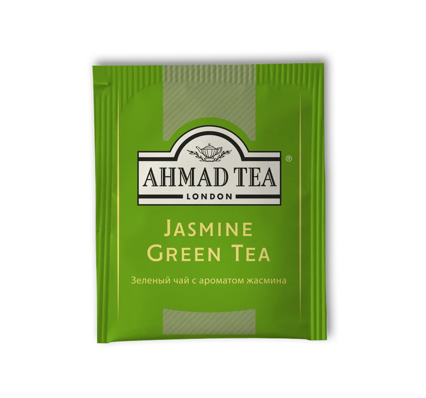 Чай "Ahmad Tea" зеленый с жасмином,  пакетики с ярлычками 100 х 2 г
