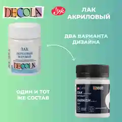 Прозрачный лак акриловый матовый DECOLA, 50 мл