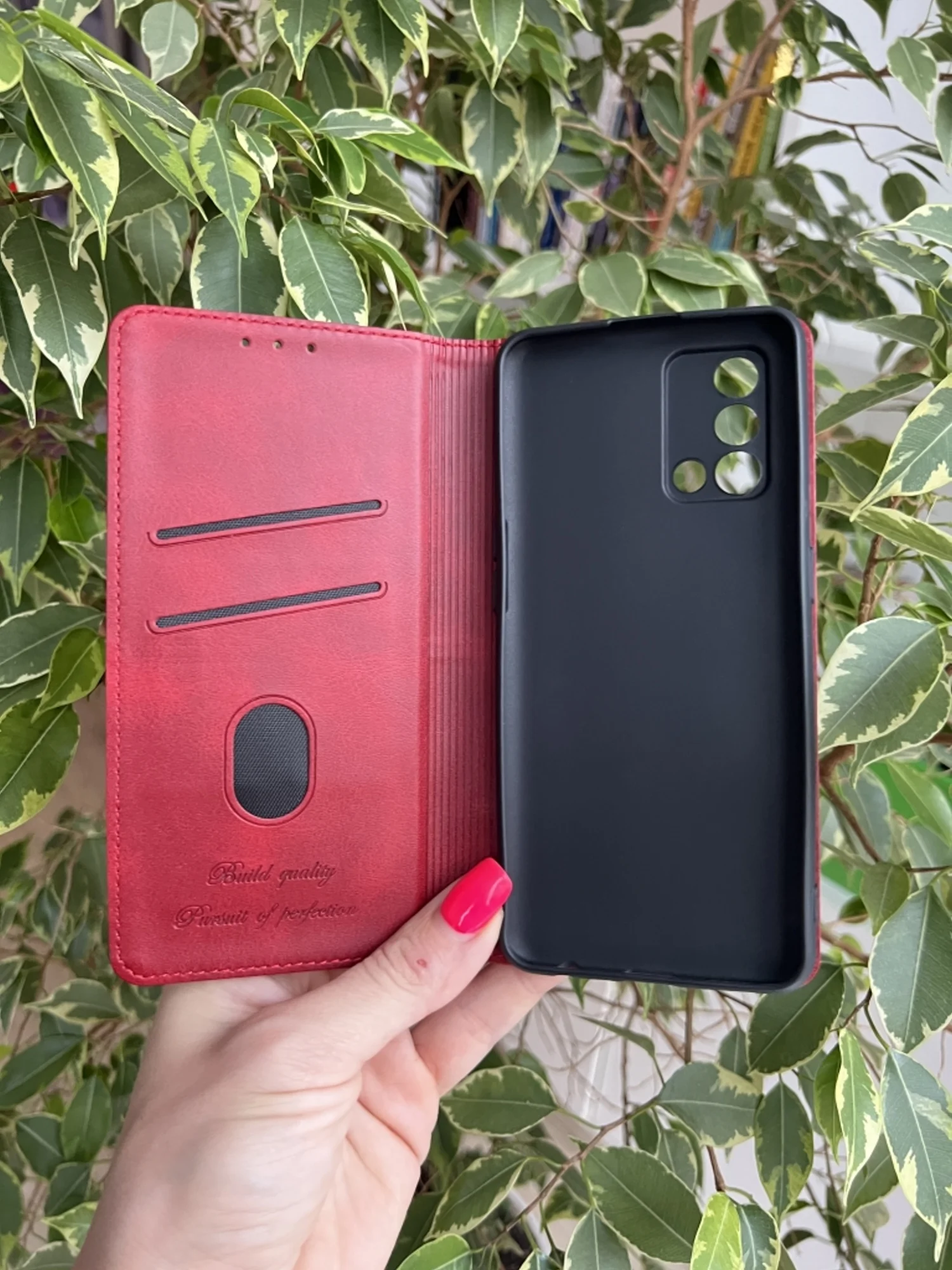 Красный чехол книжка elitcase для Oppo A74 4G / Оппо А74 4G