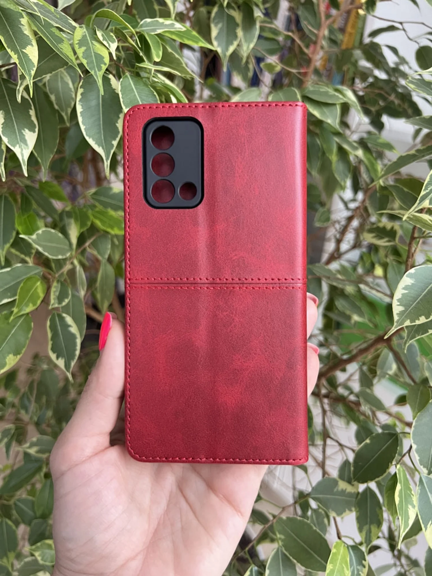 Красный чехол книжка elitcase для Oppo A74 4G / Оппо А74 4G