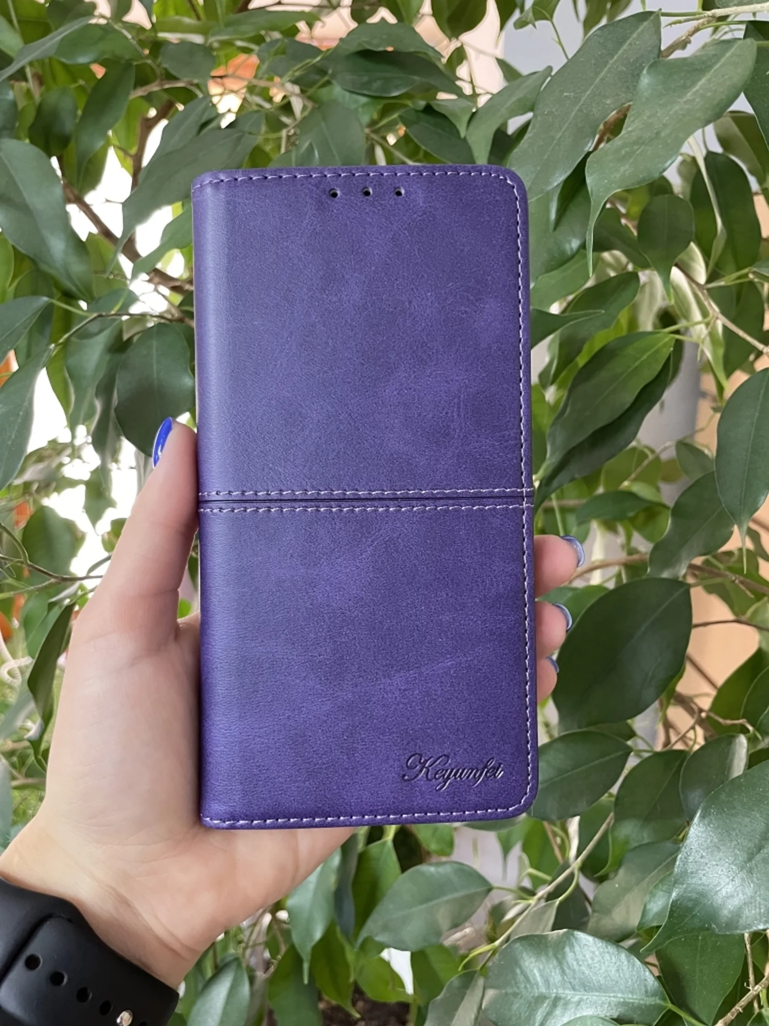 Фиолетовый чехол книжка elitcase для Oppo A74 4G / Оппо А74 4G