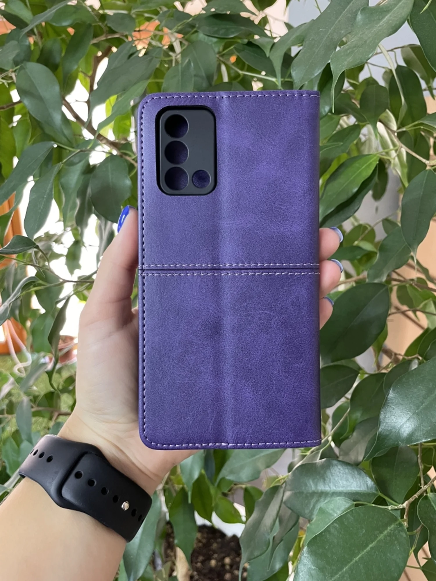 Фиолетовый чехол книжка elitcase для Oppo A74 4G / Оппо А74 4G