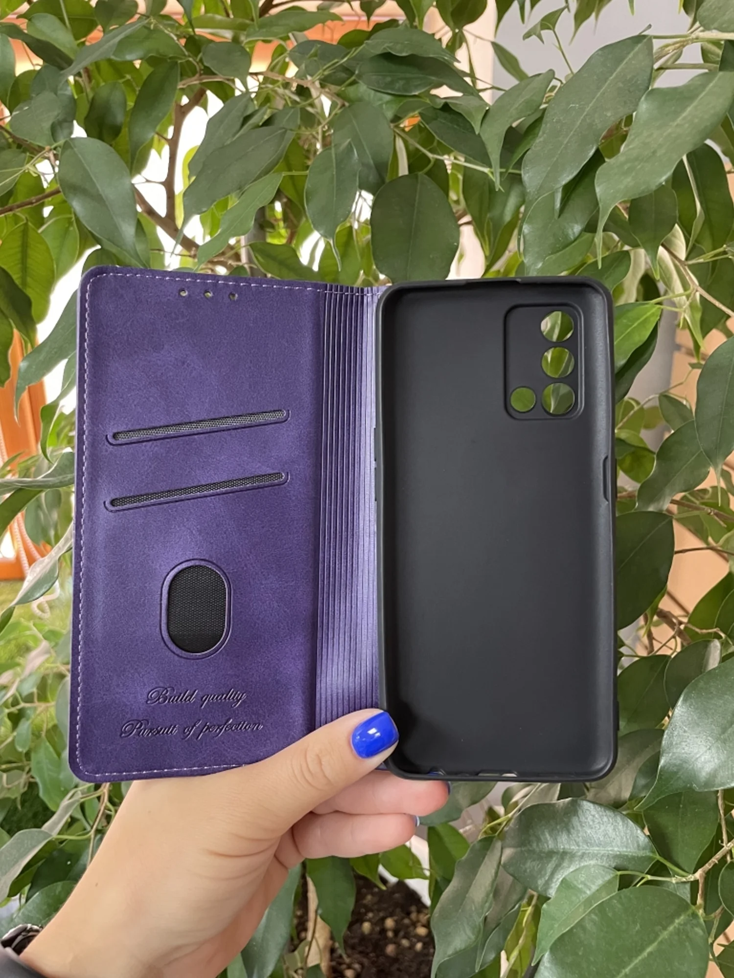 Фиолетовый чехол книжка elitcase для Oppo A74 4G / Оппо А74 4G