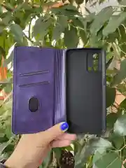 Фиолетовый чехол книжка elitcase для Oppo A74 4G / Оппо А74 4G