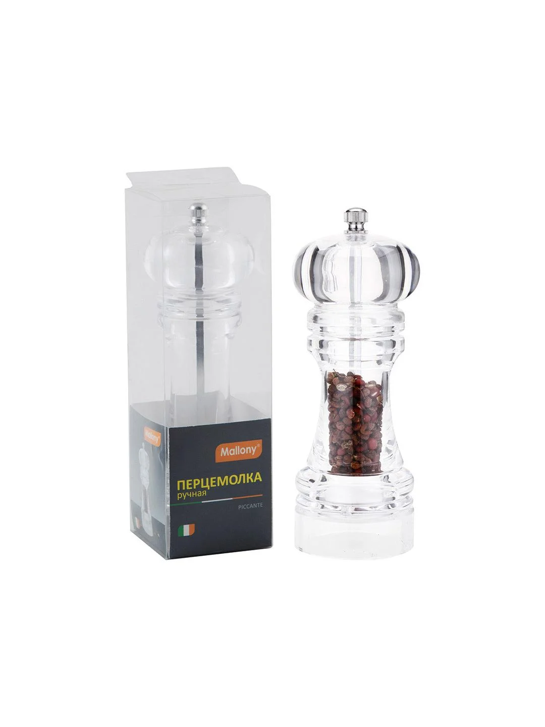 Перцемолка ручная Mallony Piccante 6x18,5 см
