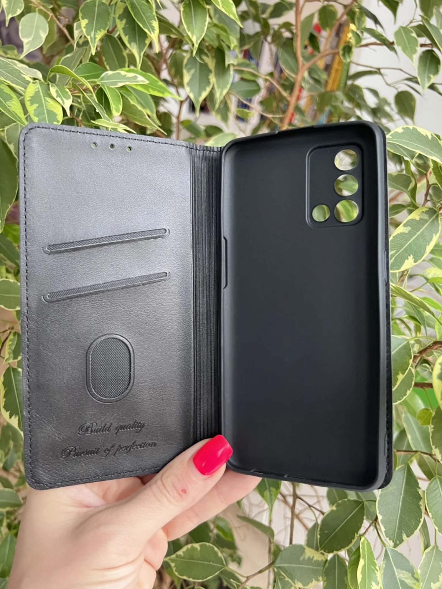 Черный чехол книжка elitcase для Oppo A74 4G / Оппо А74 4G