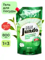Концентрированный ЭКО гель для мытья посуды Jundo Green tea with mint, 800 мл
