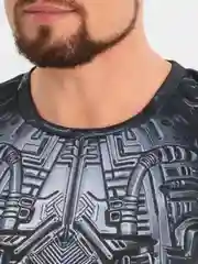 Серый металлик футболка мужская