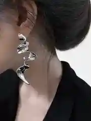 Серебряный серьги на Новый год длинные вечерние
