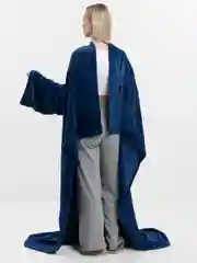 Индиго плед с рукавами женский Totmart плюшевый 150*200 см, мягкий пушистый плед-одеяло