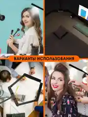 Черный лампа настольная, светильник светодиодный