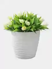 Горшок для цветов с поддоном Saffron, цвет белый, 1-5 литров