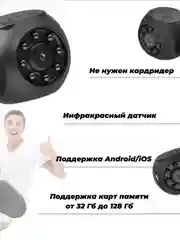 Черный скрытая беспроводная камера Wi-Fi