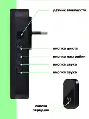 Черный звонок беспроводной, дверной, без батареек