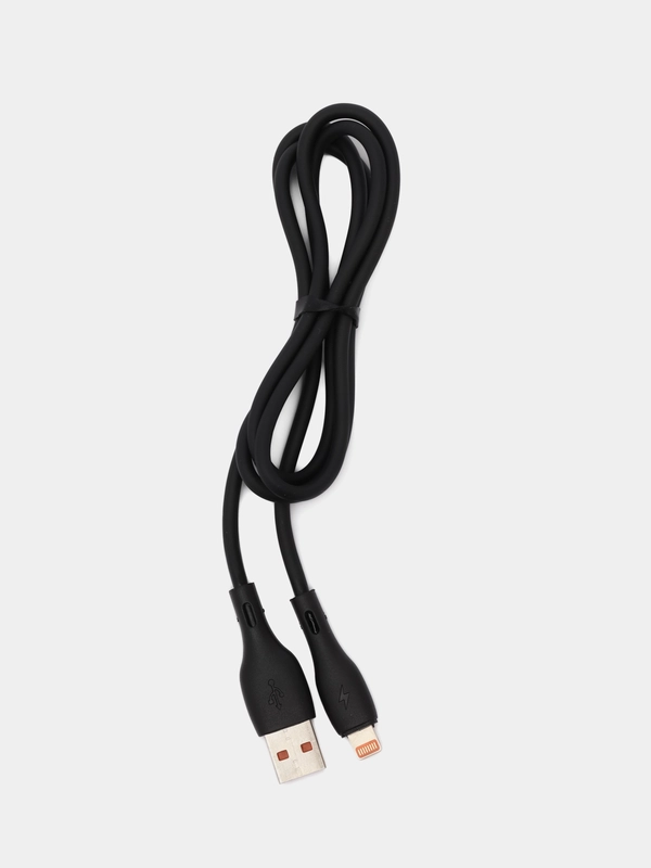 Зарядный кабель Lightning-USB для Apple, iPhone, айфон лайтнинг, силиконовый, 1 м,зарядник