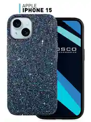 Чехол на Apple iPhone 15 блестящий ROSCO пластиковый с силиконом, стразами, кристаллами