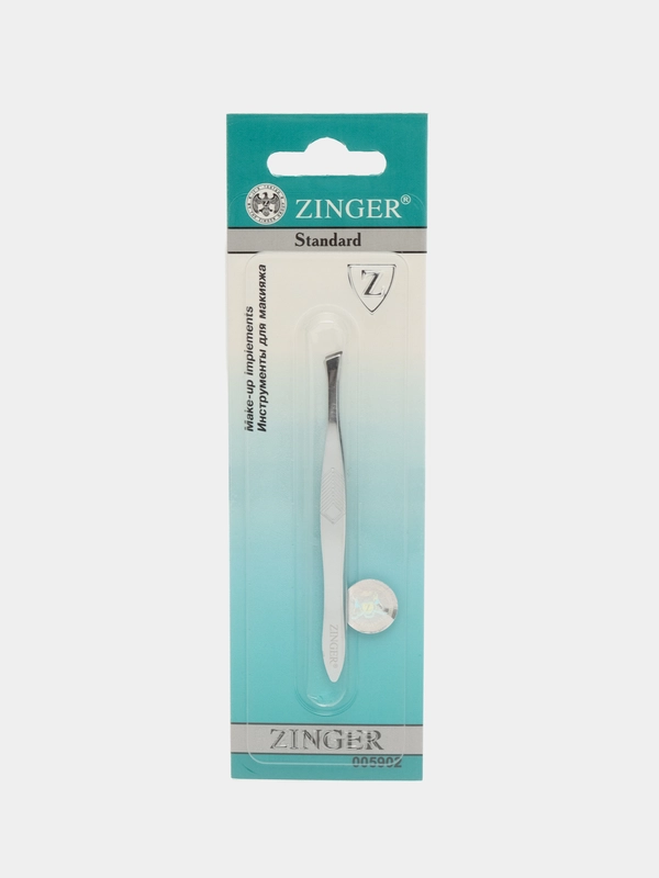 Пинцет скошенный для бровей Zinger TA-09 slant